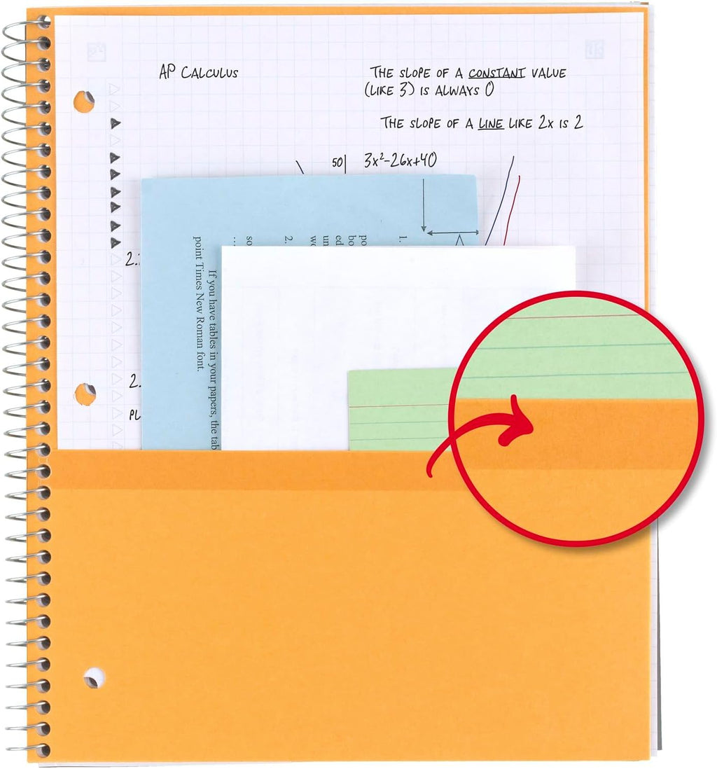 Five Star Spiral Notebook + Study App, 2 Pack, 1 Subject, College Ruled Paper, 100 Sheets