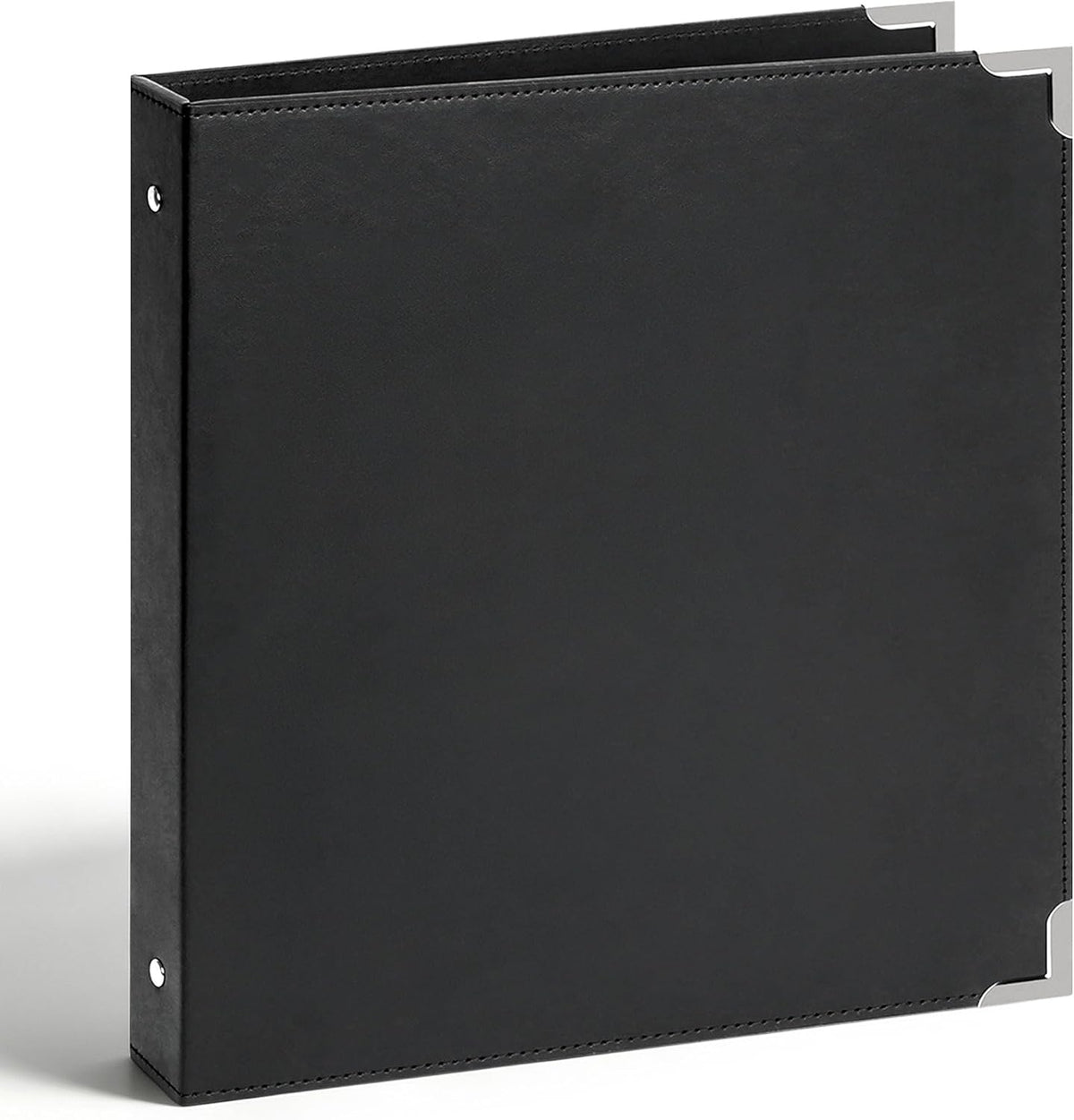 Vienrose 1 Inch PU Faux Leather 3 Ring Binder, Black, Letter Size