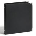 Vienrose 1 Inch PU Faux Leather 3 Ring Binder, Black, Letter Size