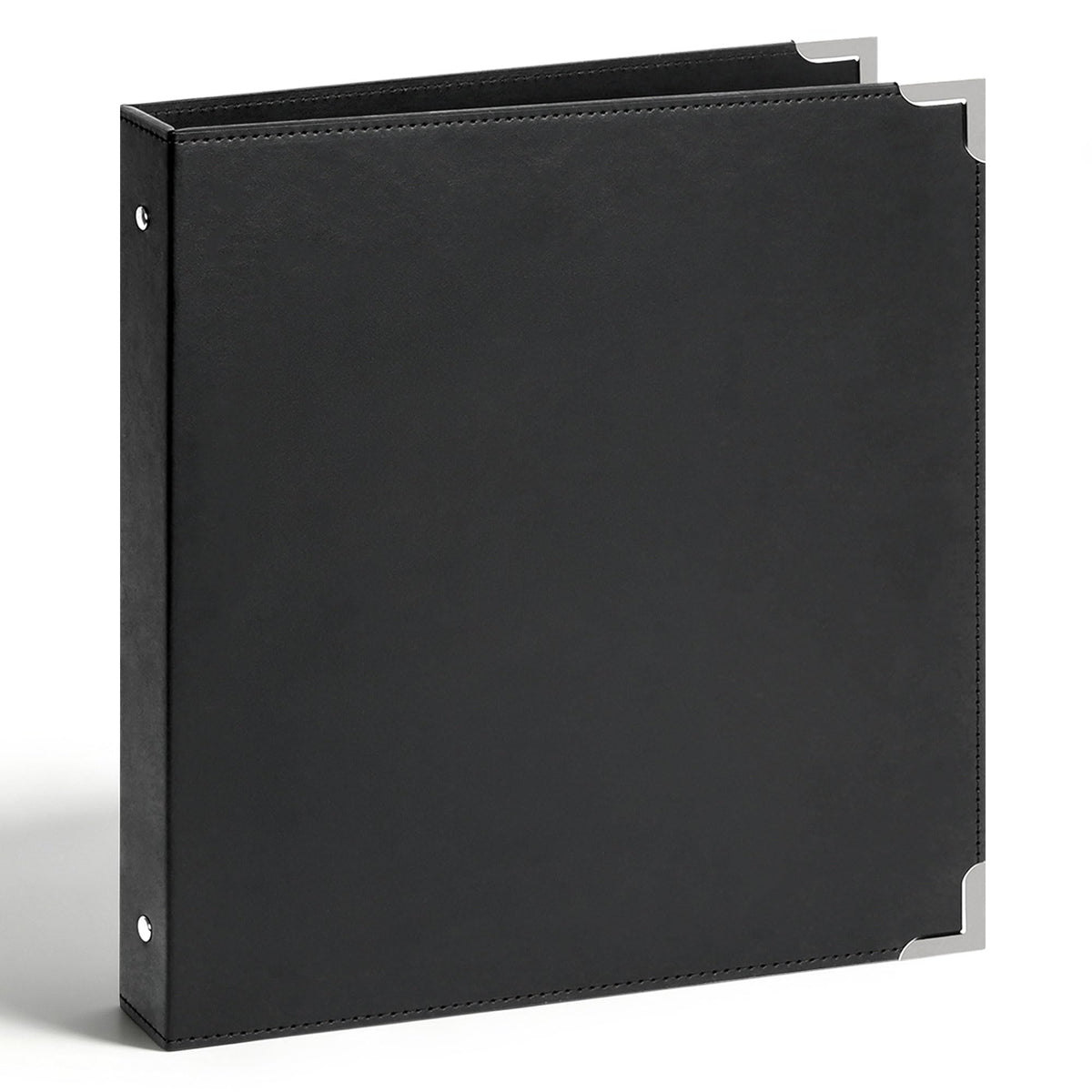 Vienrose 1 Inch PU Faux Leather 3 Ring Binder, Black, Letter Size