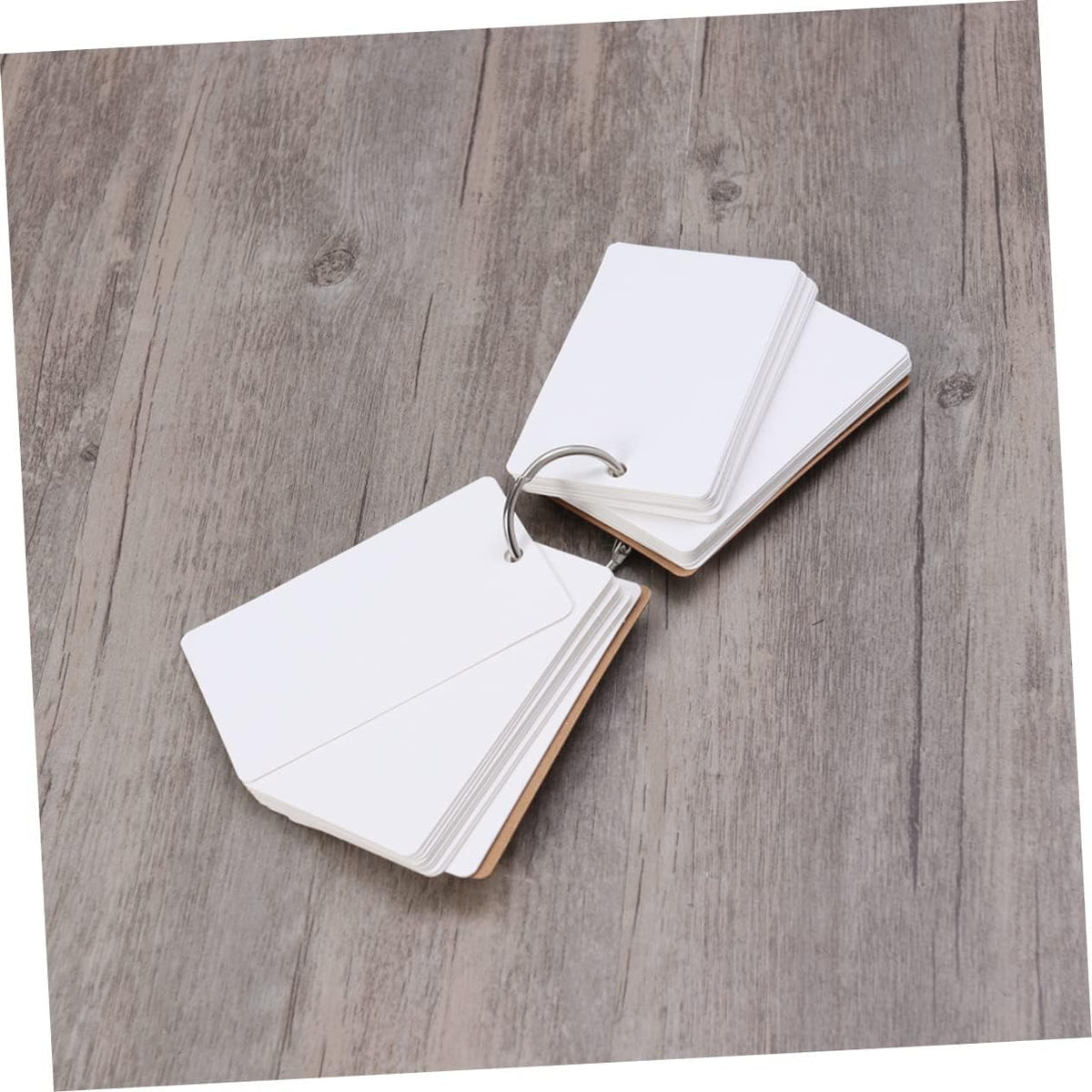 50 Page White Kraft Paper Index Cards with Binder Rings