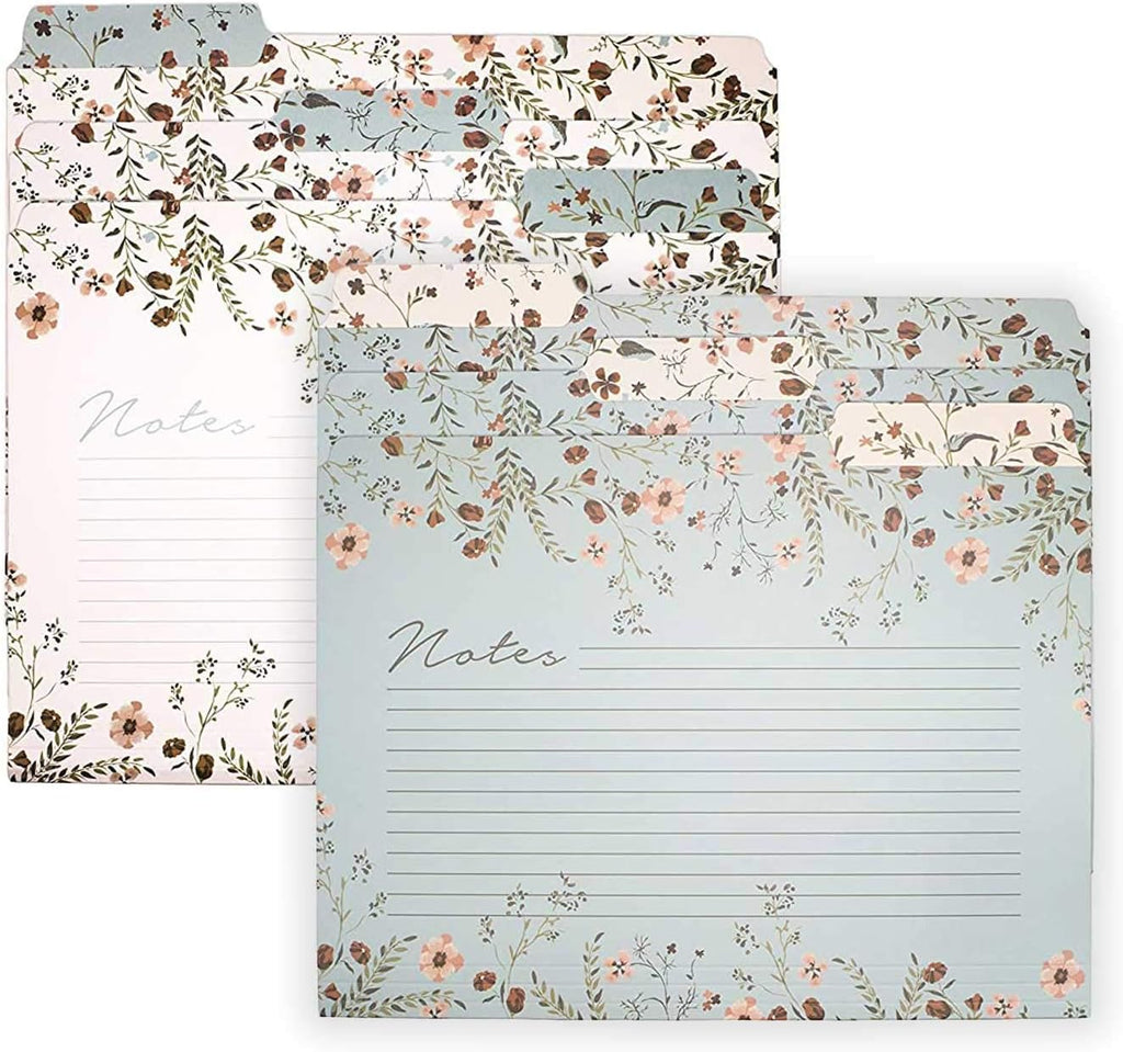 Steel Mill & Co. Set of 6 File Folders, Woodland Floral
