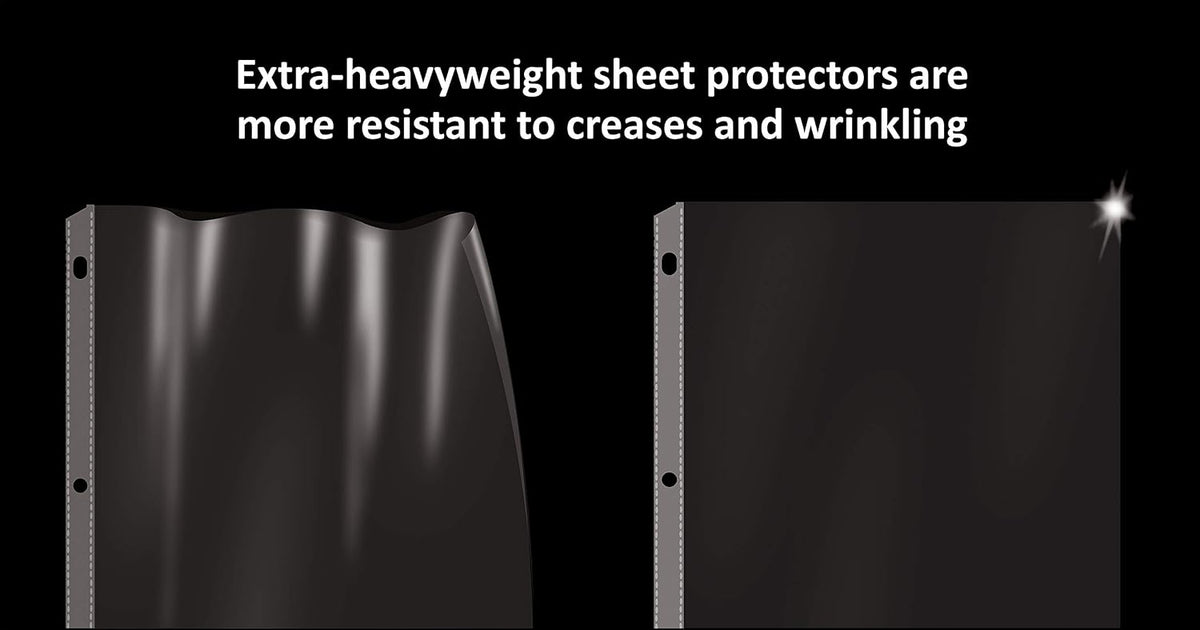 GOLD SEAL Page Protectors, 100 Pack Diamond Clear 4 Mil Heavyweight Page Protectors for 3