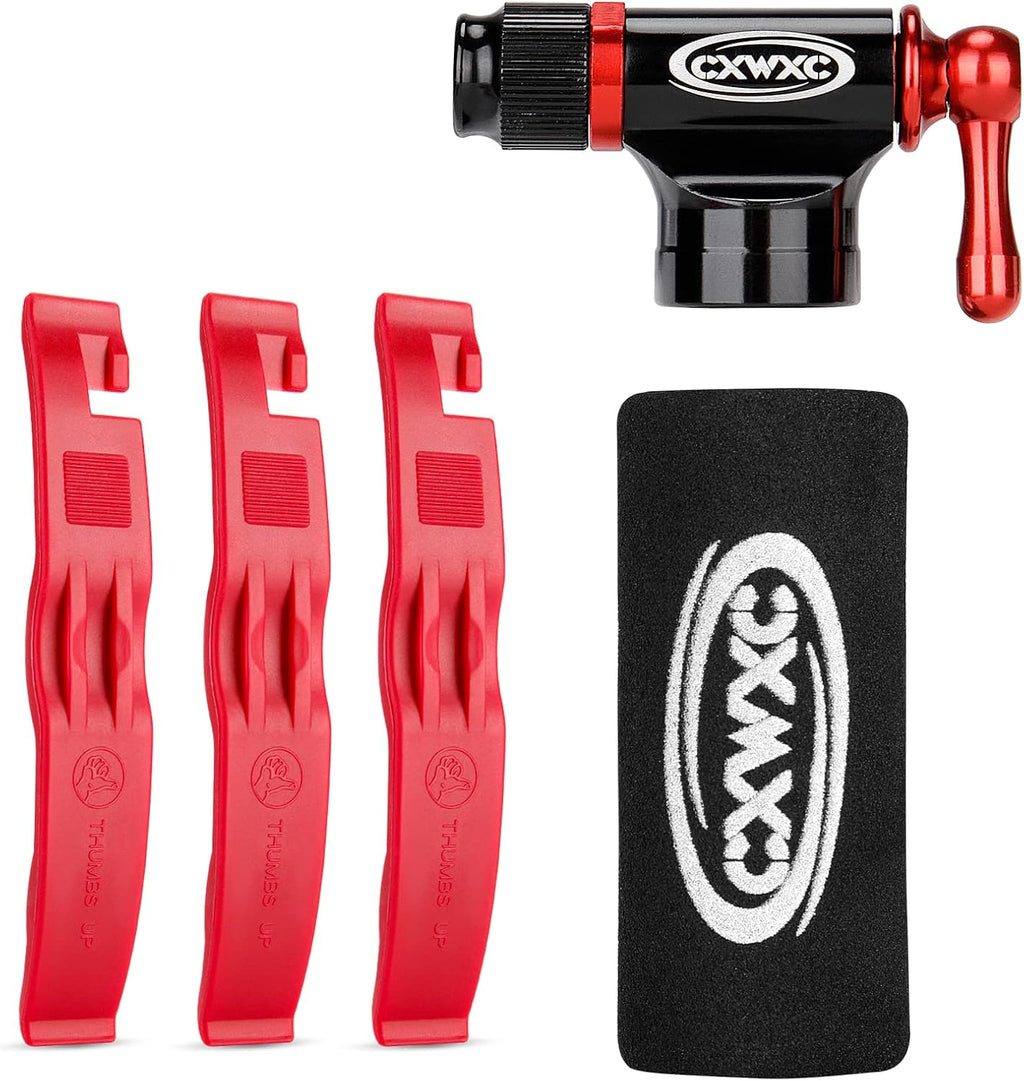 CO2 Inflator with Tire Levers - Presta & Schrader Valve Compatible