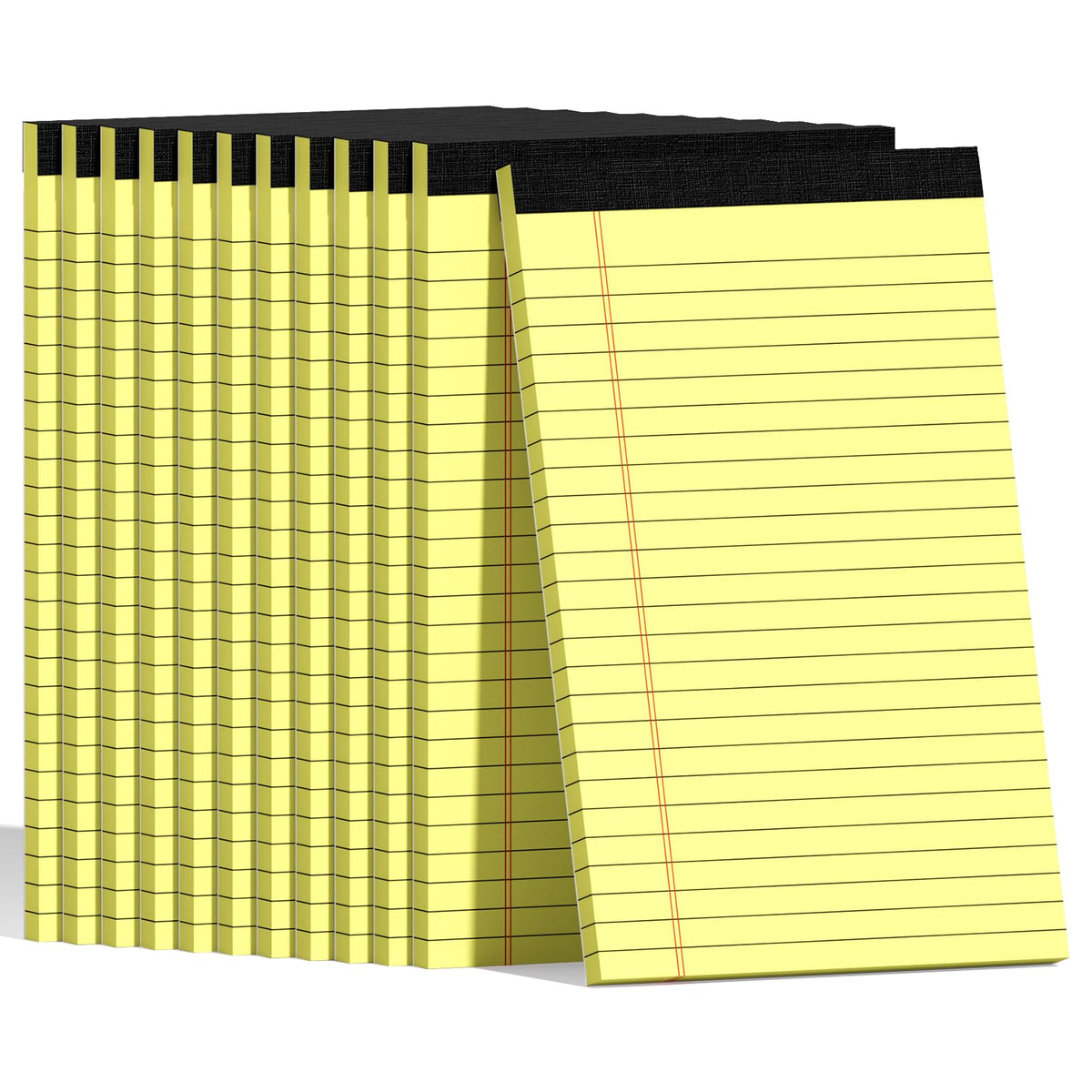 12pcs 5x8 Inch Yellow Note Pads Legal Pads, College Ruled Writing Legal Pads