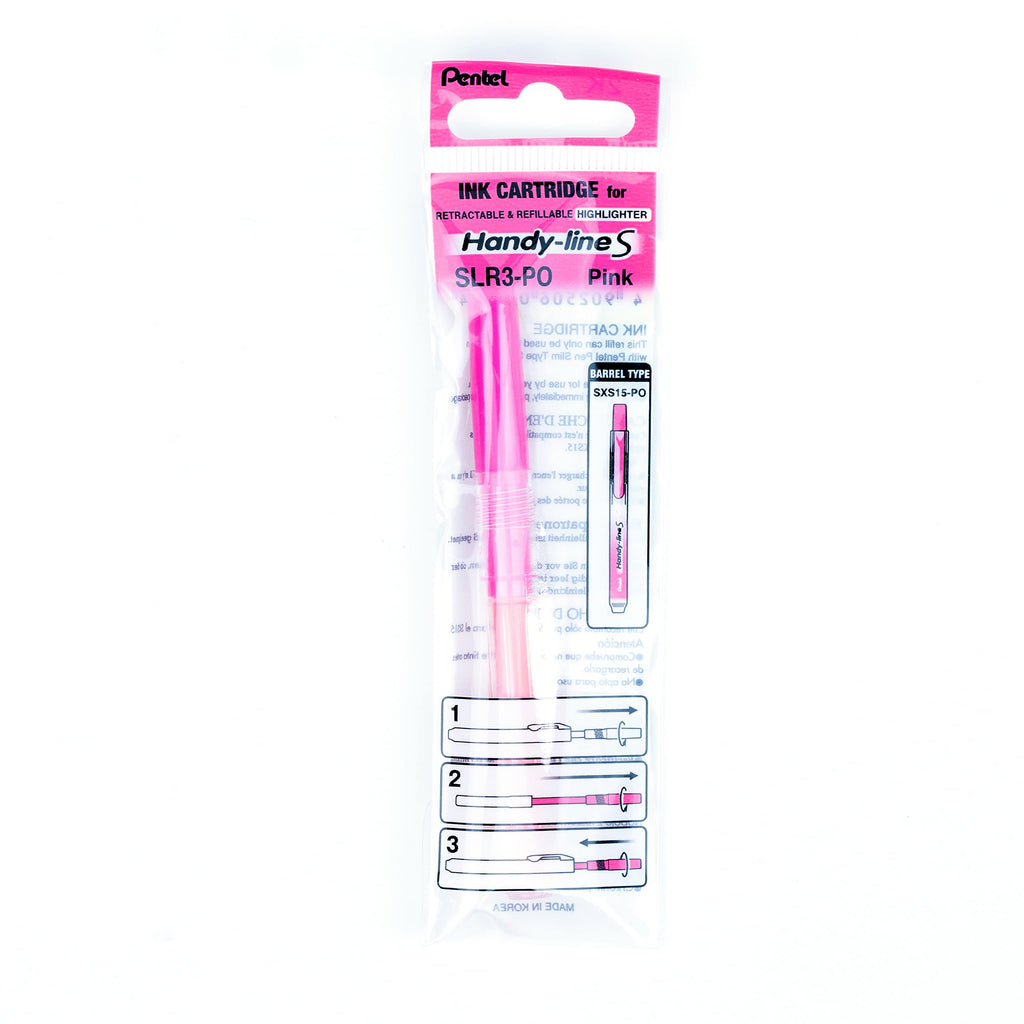 Pentel Refill For Handy-Line S Highlighter, Yellow Ink, Box of 12 (SLR3-G)