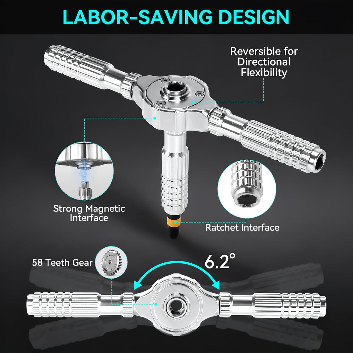 40-in-1 Precision Magnetic Ratchet Screwdriver Set with Case