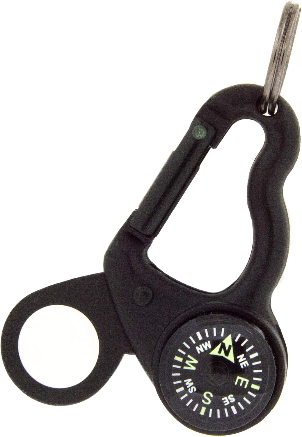 Sun Company MagniComp - Compass/Magnifier Carabiner | Carabiner with Luminous Compass and