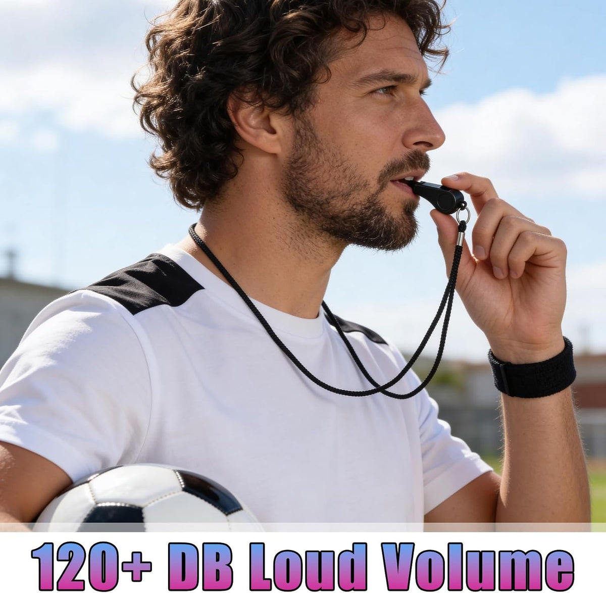 60 Pcs Coach Whistle with Lanyard, Whistle for Coaches