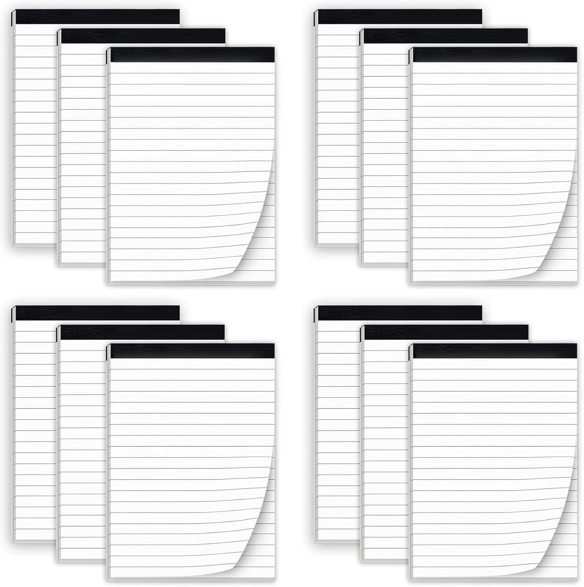 12 Pack Note Pads 4 x 6 Inch small notepads for Business Office Legal Pads