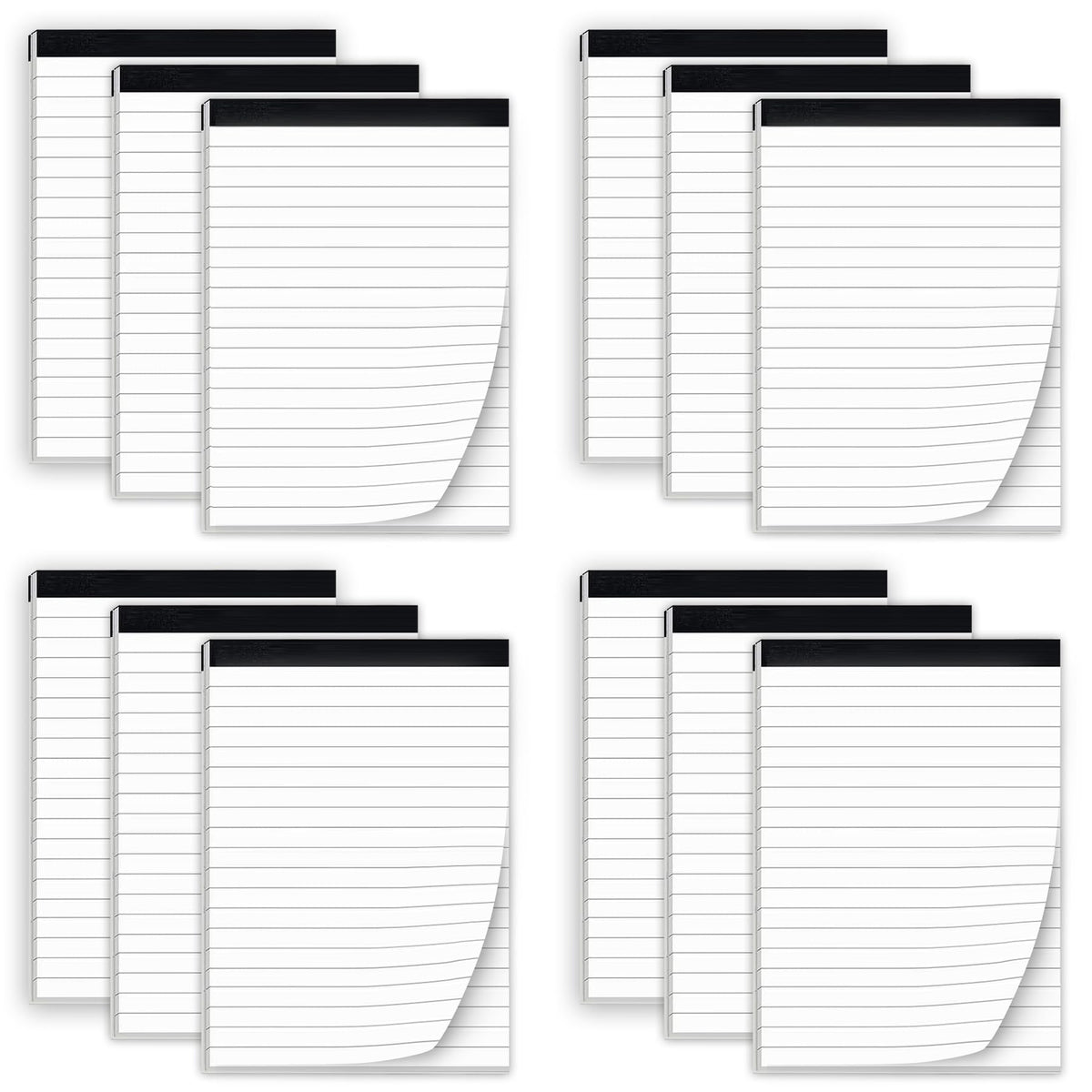 12 Pack Note Pads 4 x 6 Inch small notepads for Business Office Legal Pads