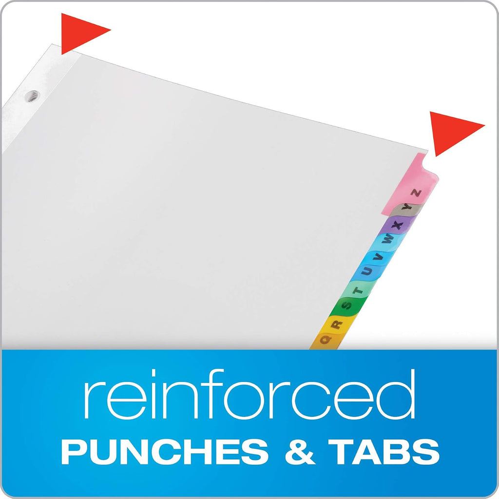 Cardinal Binder Dividers, A-Z Tabs, 3 Pack, Customizable Table of Contents Page