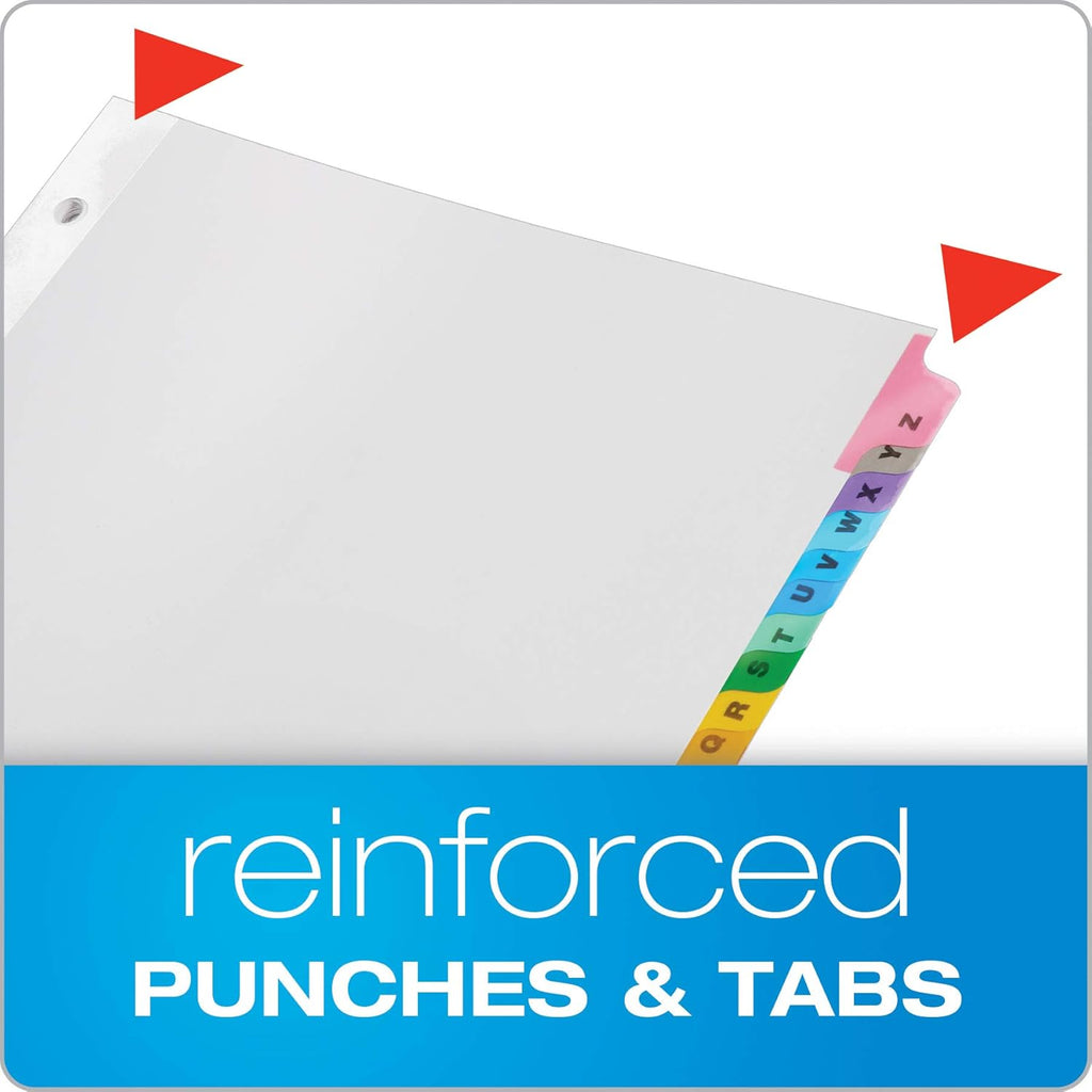 Cardinal Binder Dividers, A-Z Tabs, 3 Pack, Customizable Table of Contents Page