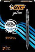 BIC Gelocity Gel Pen, Medium Point (0.7mm), Black Ink, 24-Count