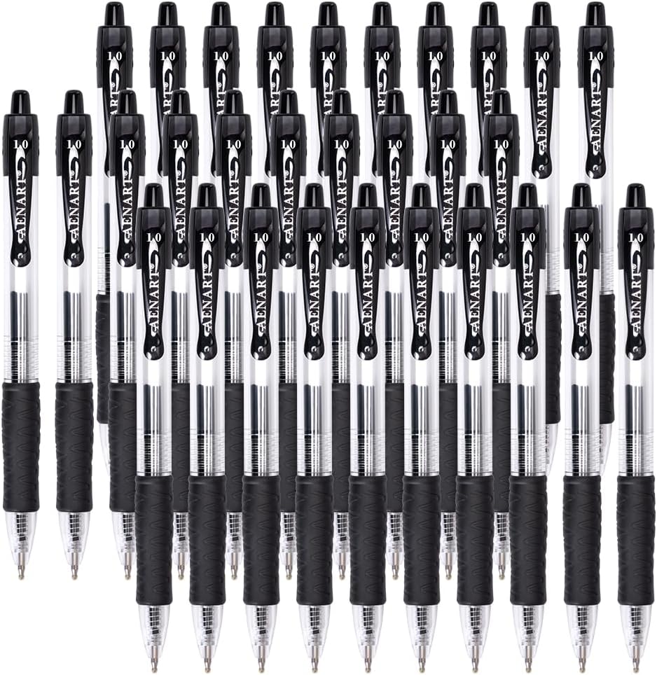 Aen Art Gel Pens, 30 Pack Black Gel Pen Fine Point
