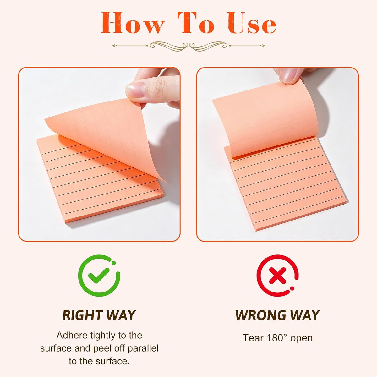 18 Pack Lined Sticky Notes, 9 Bright Colors Self-Stick Note Pads
