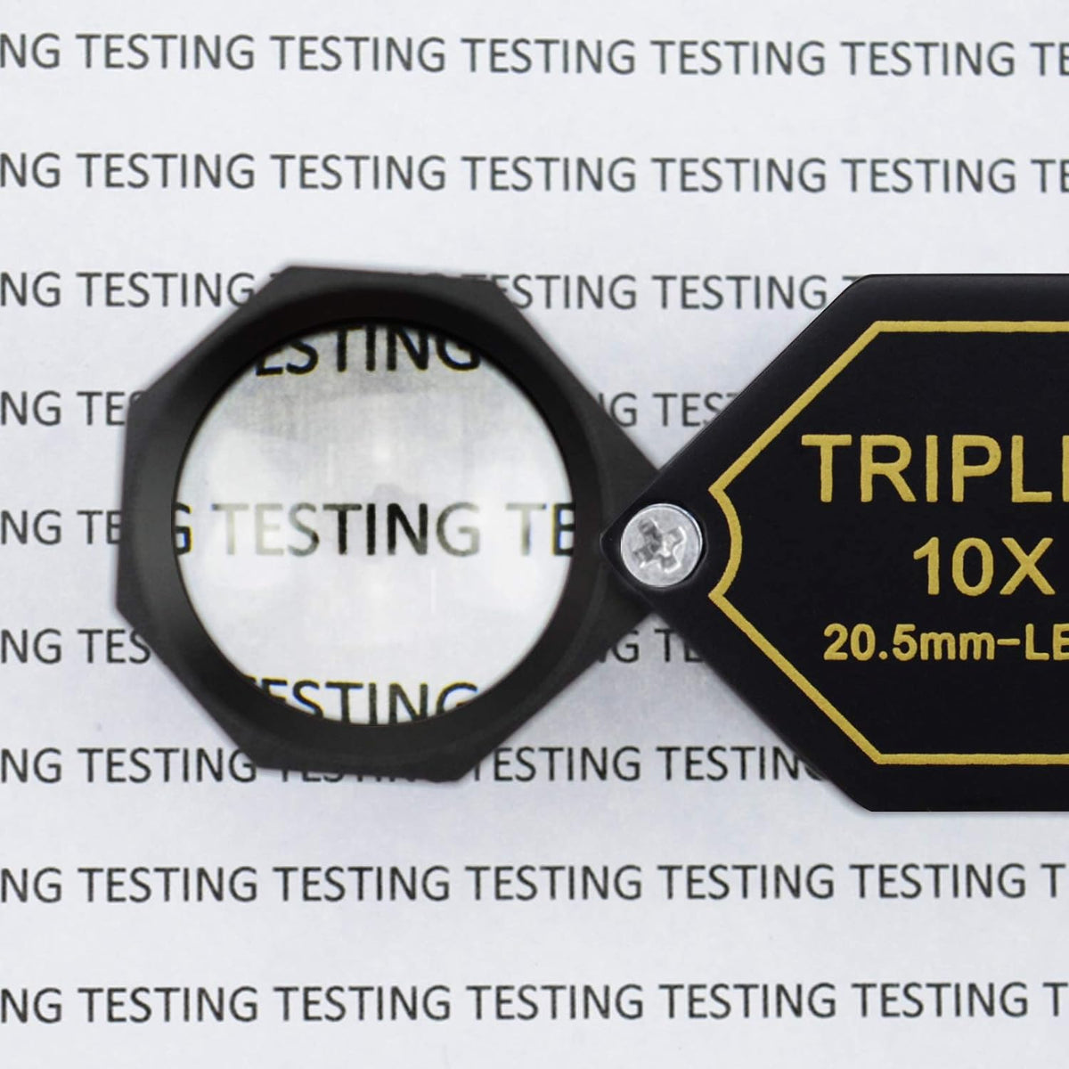 10x Magnifier Jewelry Loupe 20.5mm Triplet Lens Optical Glass Pocket Gem Magnifying Tool