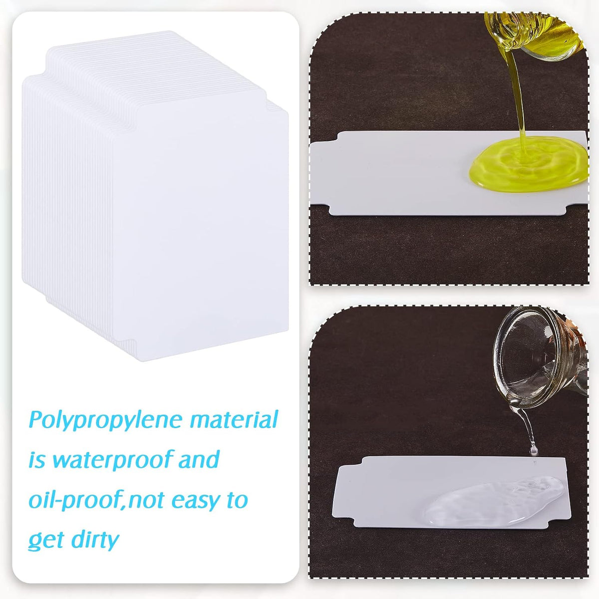 100 Pcs Card Dividers Plastic Tabs Compatible with TCG,White