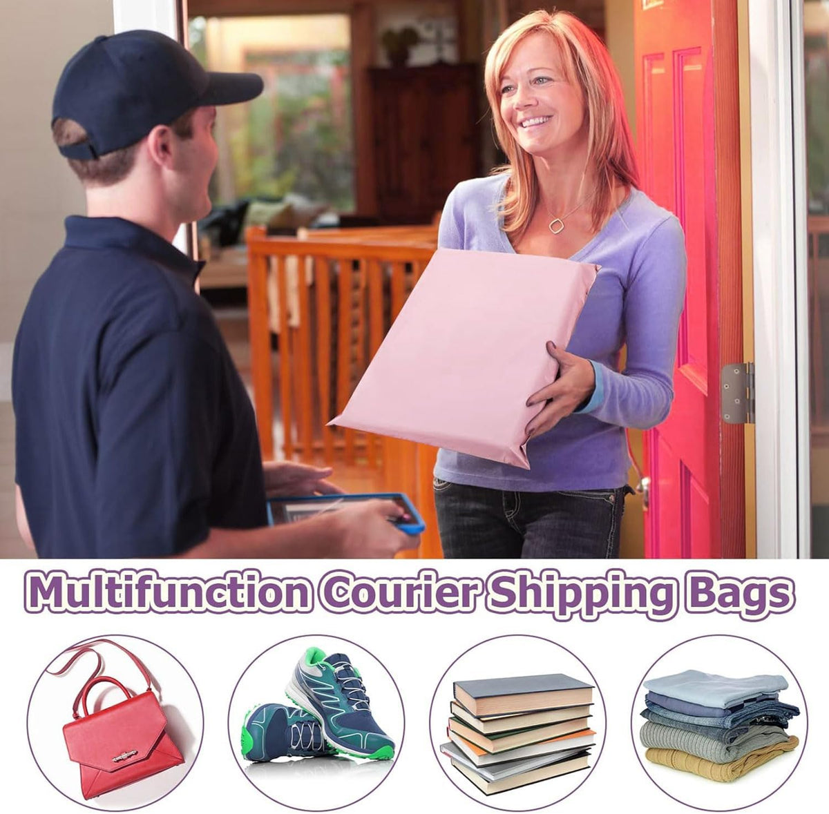 10x13" Poly Mailers 100PCS, 5-Layer Self-Seal Waterproof Shipping Bags for Clothes, Books