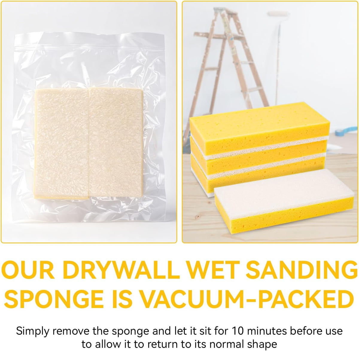 4 Pack 9" Double Drywall Wet Sanding Sponge