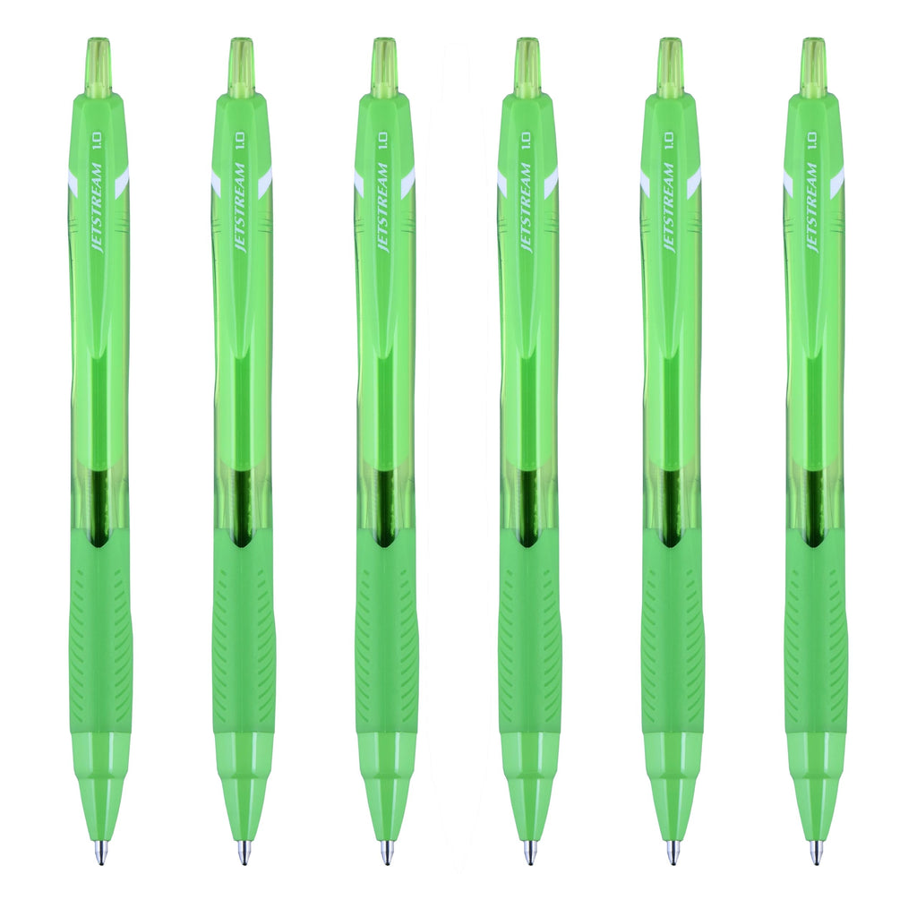 Uni-Ball Jetstream Elements Ballpoint Pen, Medium Point (1.0mm), Black Ink, 6 Pens