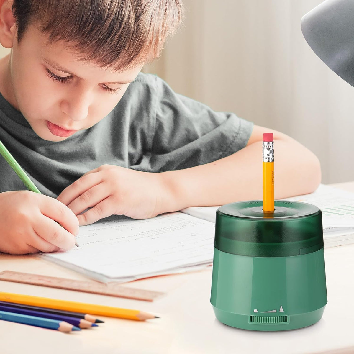 Electric Pencil Sharpener, Dual Power USB Battery Operated