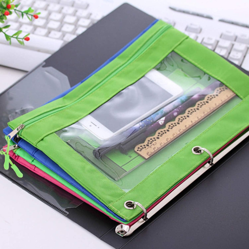 Yopay 14 Pack Pencil Pouch for 3 Ring Binder, Pencil Bags with Zipper for Standard