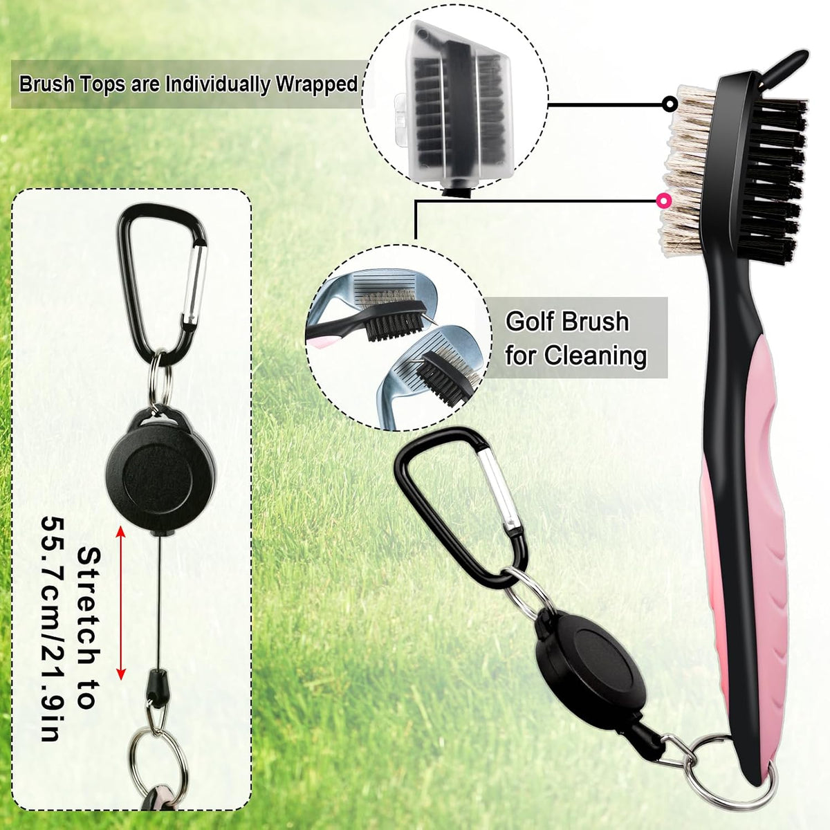 12Pcs Golf Accessories Kit Include Golf Ball Bag Golf Tees Golf Towel Golf Club Cleaner