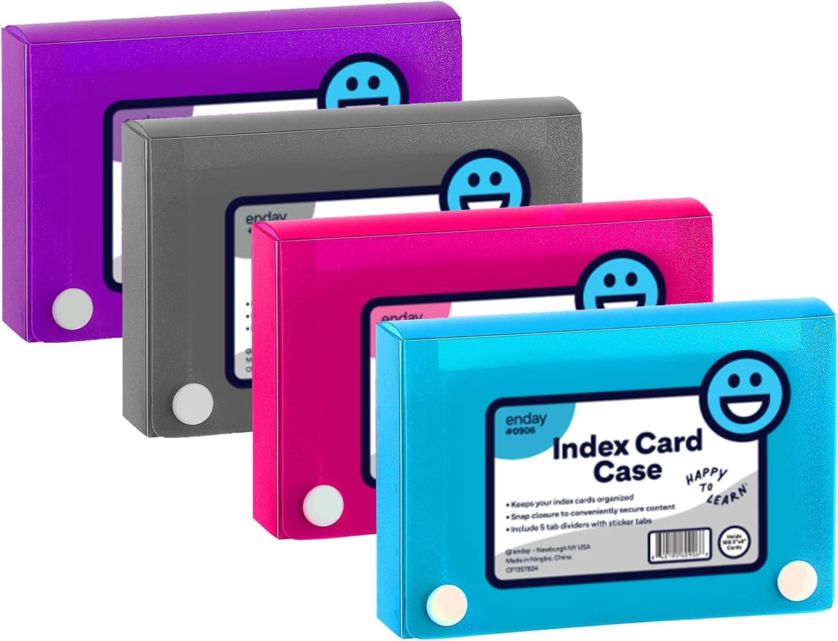 3" X 5" Index Card Case Holds 100 Cards Includes Business Card/Index Holder and 5 Tab