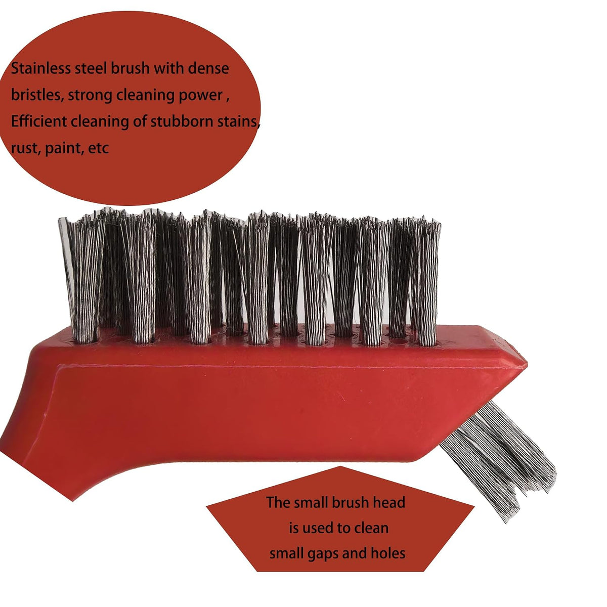 6 Pcs Wire Brushes for Cleaning, Stainless Steel Bristles Scratch Brush Set for Polishing