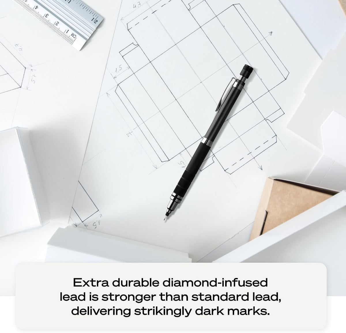 uniball™ Kuru Toga Elite Mechanical Pencil Kit, 0.5mm, HB, Silver, 1 Pack