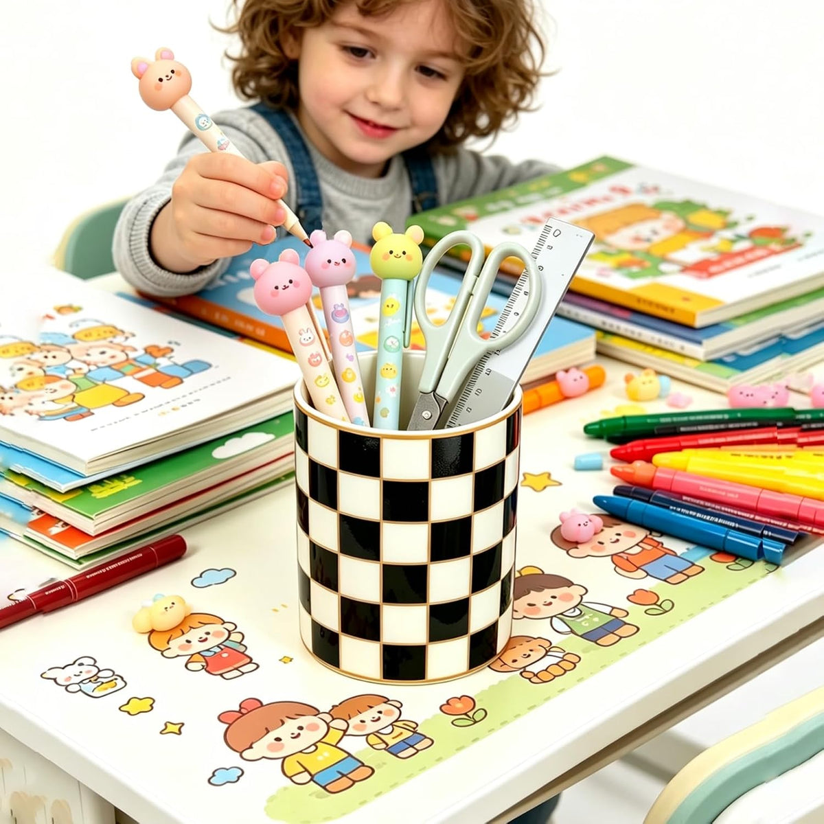 Pencil Holders & Pen Holders, Pen Holder for Desk Cute