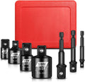 BLACKROBOT 7PCS Impact Socket Adapter Set, 1/4" 3/8" 1/2" SAE Drill Socket Adapter Set
