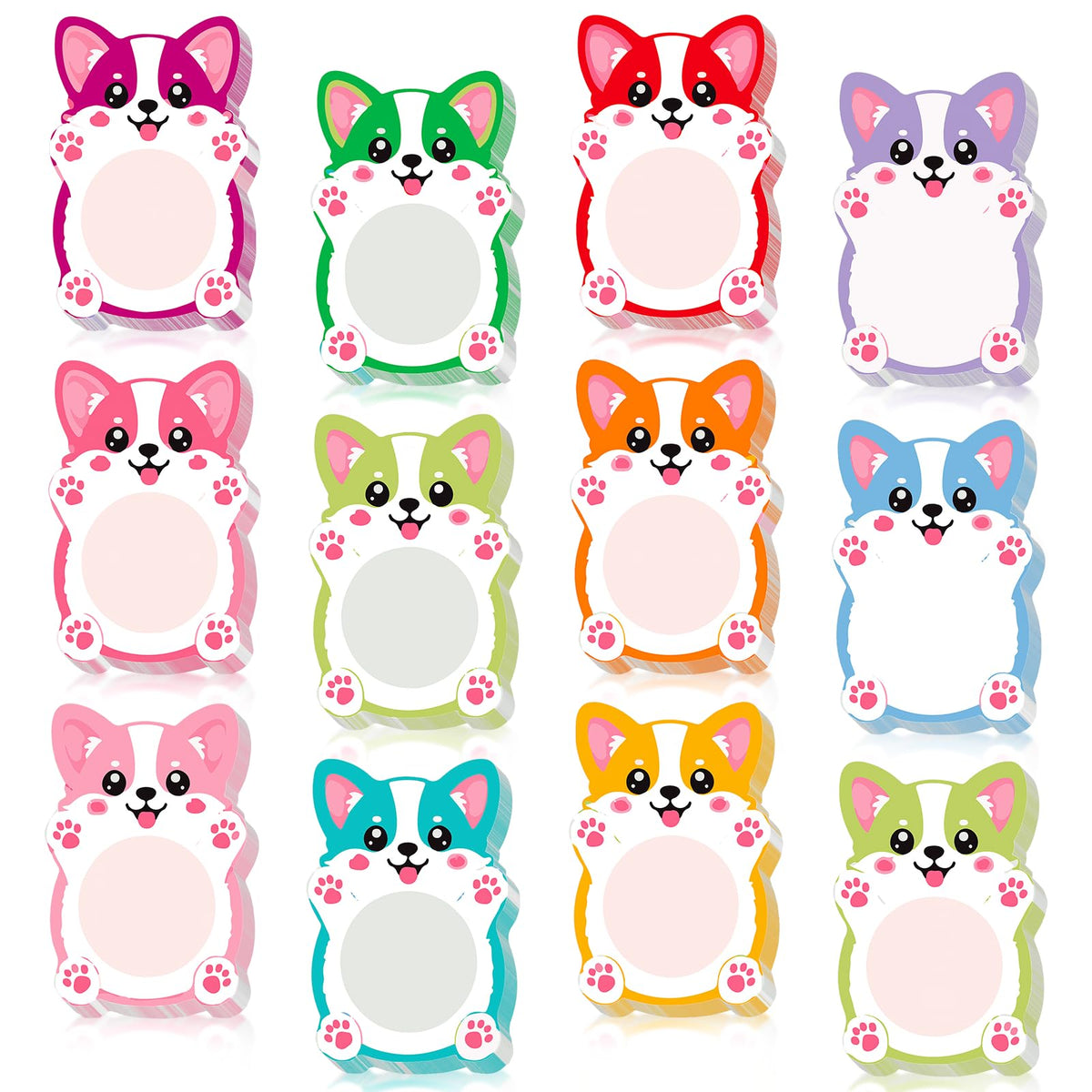 9 Dreamy Pastel Gradient Sticky Notes - Self-Adhesive Note Pads & Memo Notes for School