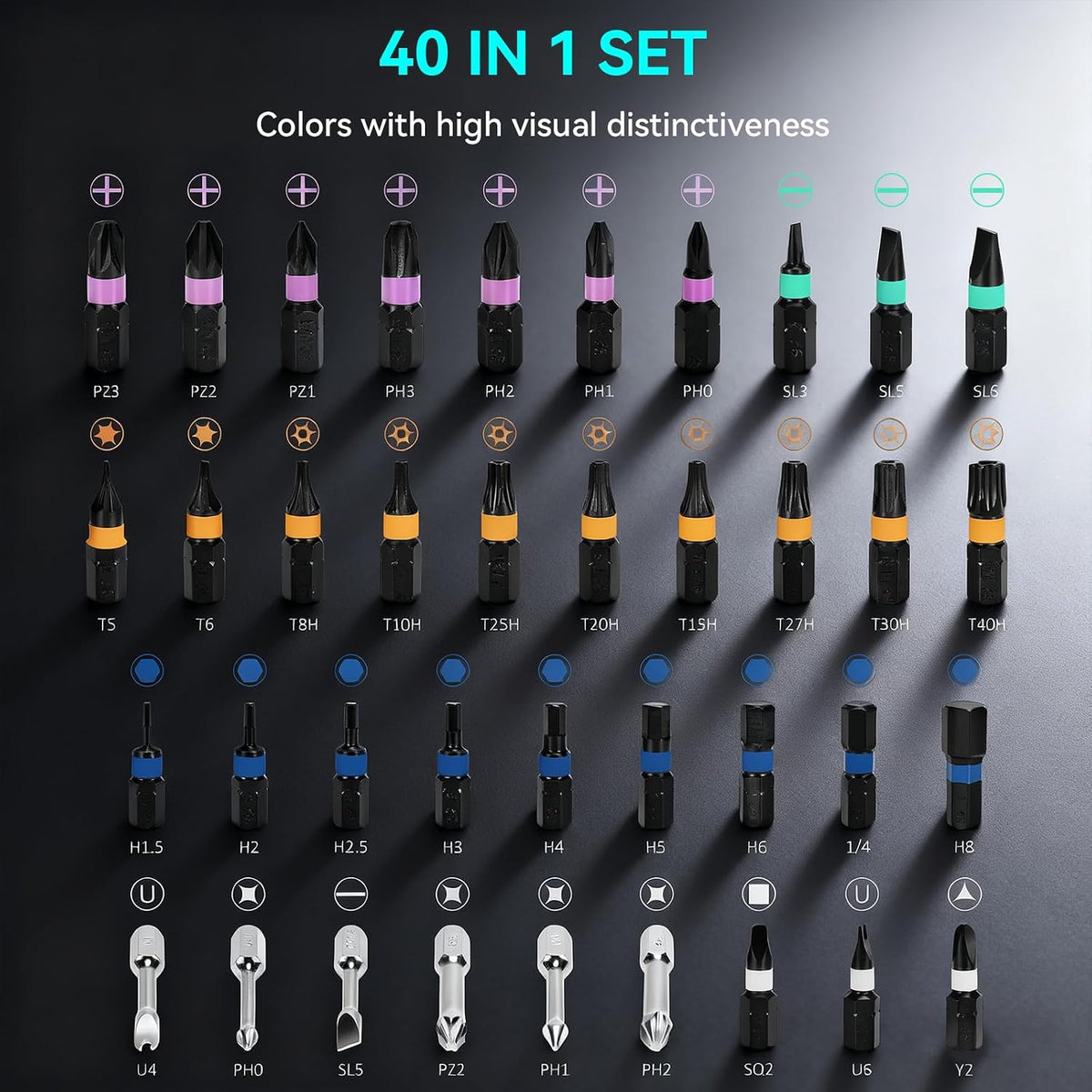 40-in-1 Precision Magnetic Ratchet Screwdriver Set with Case