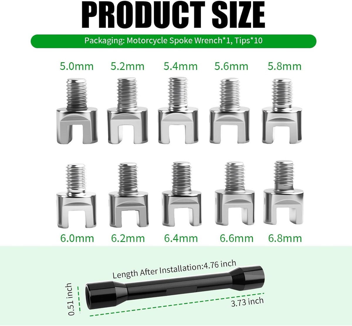 Motorcycle Spoke Wrench Kit,Spoke Torque Wrench for Wheel Repair