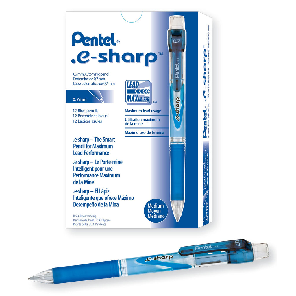 .e-Sharp Mechanical Pencil (0.7mm), Blue Accents