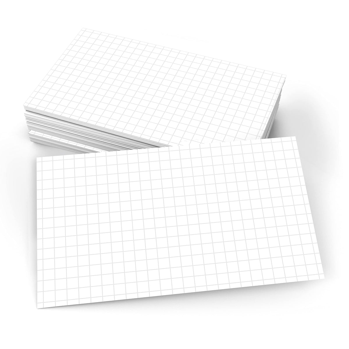 321Done Graph Index Cards, 4x6, Set of 50, 0.25" Grid Squares, White