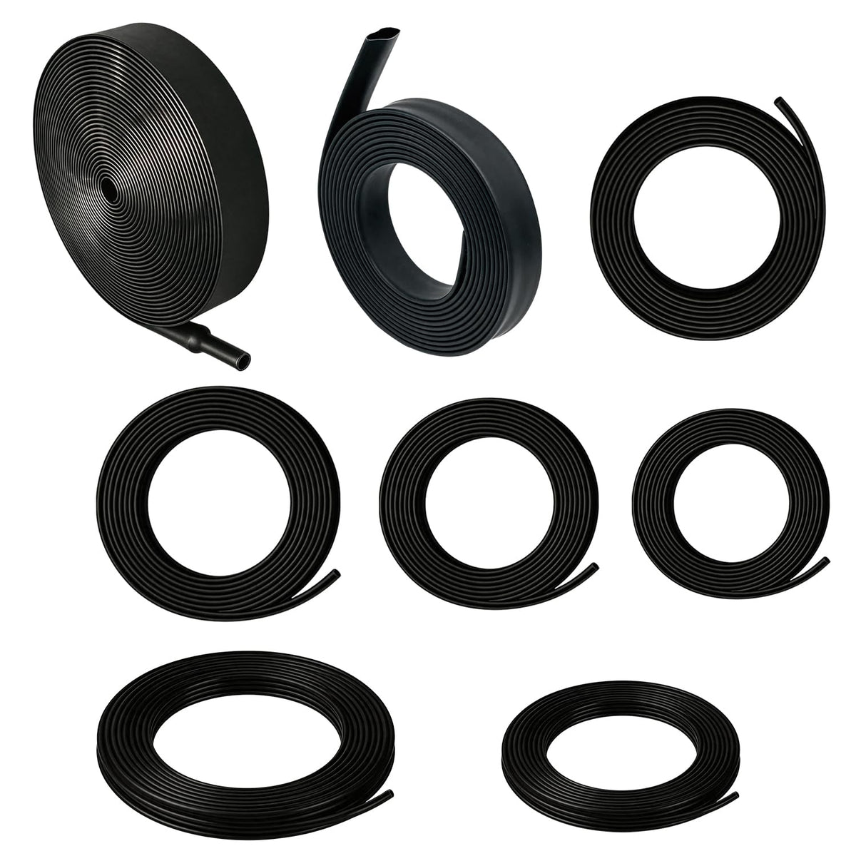 8 -Size Heat Shrink Tubing Kit – 3:1 Shrink Ratio, 73.3 ft Total, Flame Retardant