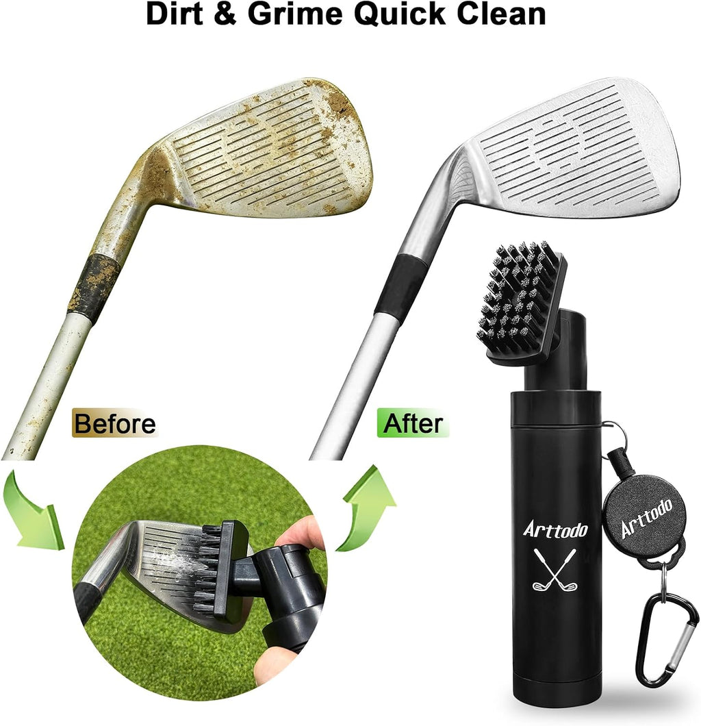 Golf Club Brush Cleaner with Clip, 5 OZ Water Brush with Nylon Bristles