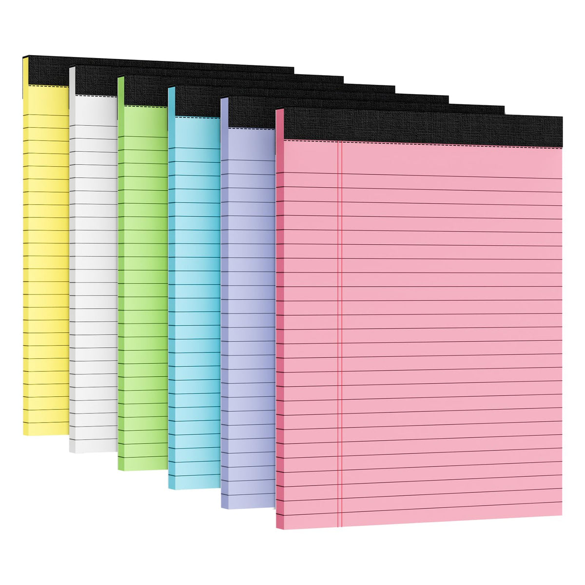 6pcs Legal Pads 8.5 x 11, Perforated White Notepad 8.5x11, 50Sheets/Pad