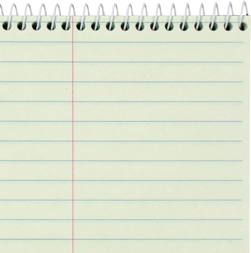 Amazon Basics Steno Notebooks, Gregg Rule, Green Paper for Notes, 80 Sheets, 6" x 9"