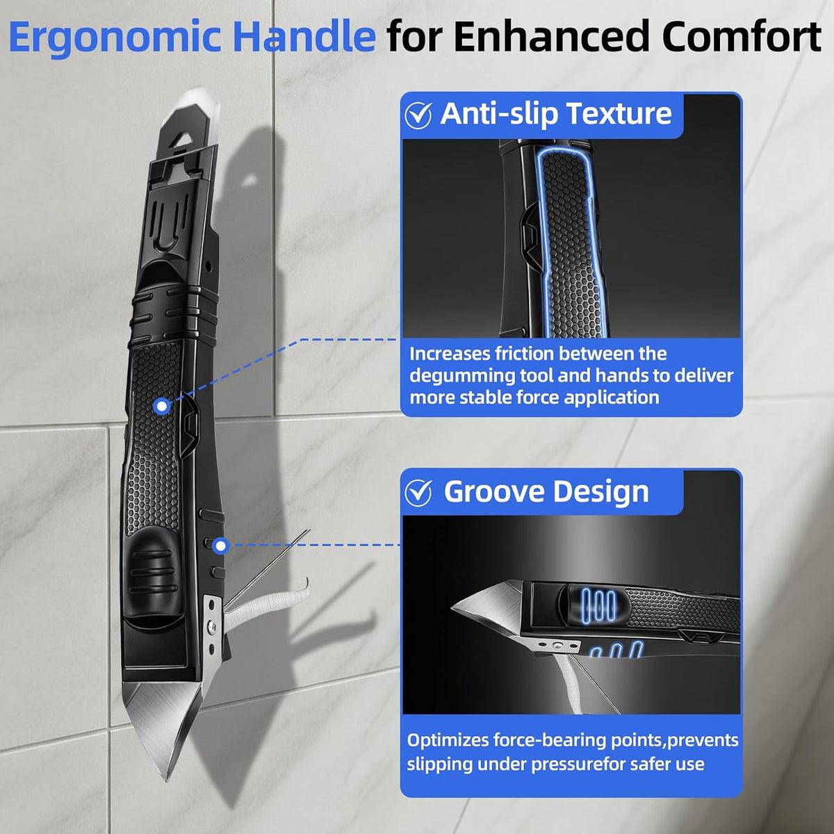 6 IN 1 Caulking Tool, Silicone Caulking Tool & Caulk Remover Tool Kit
