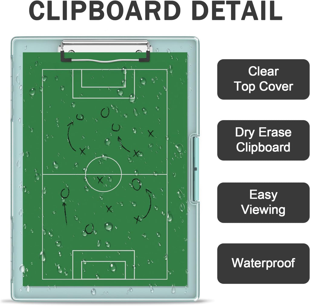 Rimilak Clipboard with Storage,8.5x11 2 Compartment Clip Board, Dark Green