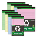 KAISA Colored Legal Pad 15lb Recycled Paper Writing Pad