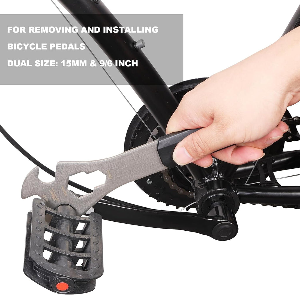 Bike Pedal Wrench, Bicycle Pedal Removal Tool Spanner with Long Handle