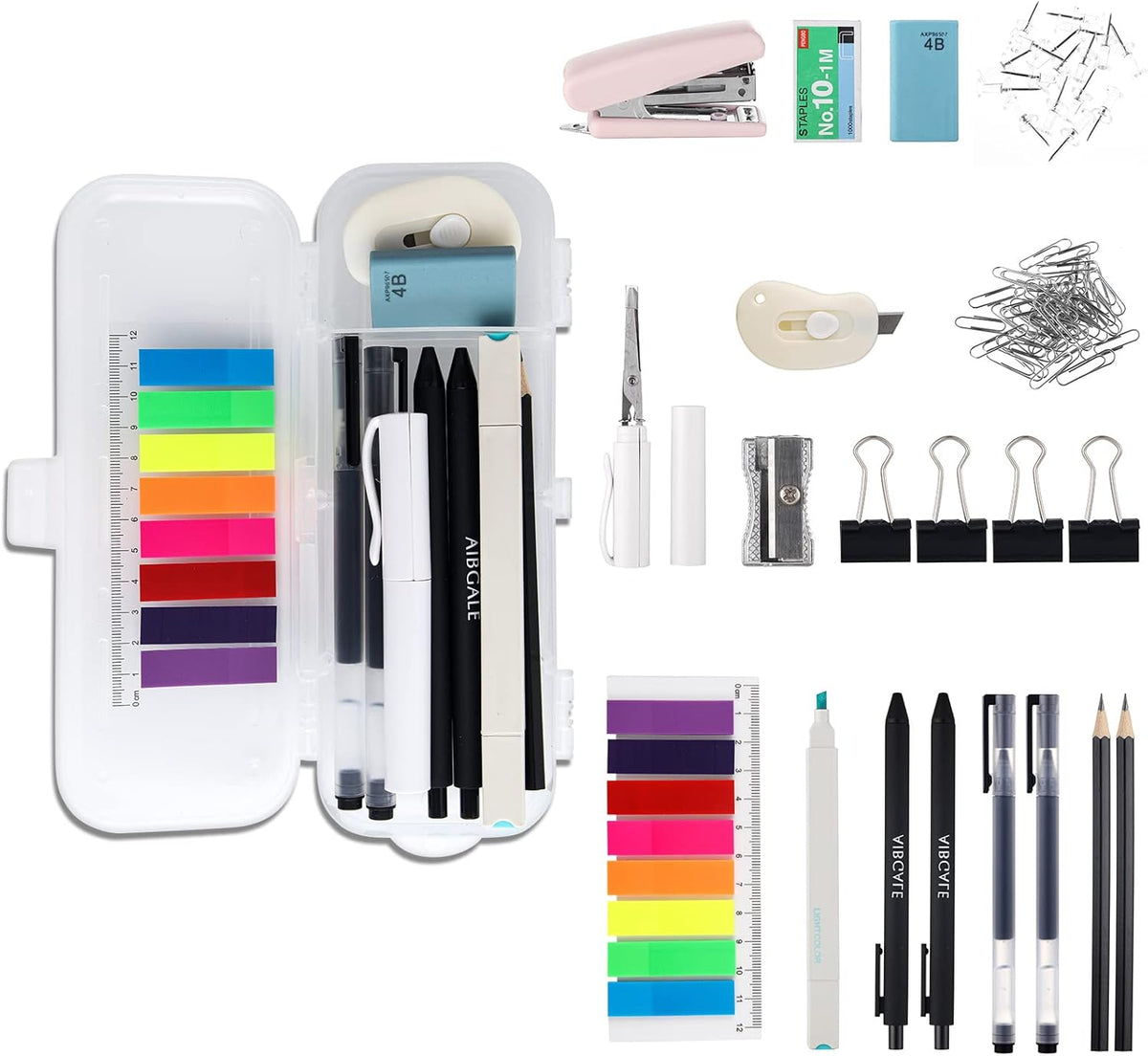 123 Pcs Office Supplies Kit with Desk Organizers, Office Stationery Set