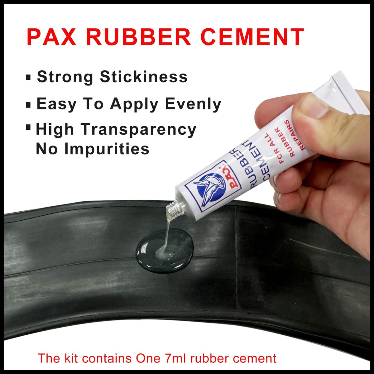 Pax 10 Pcs Inner Tube Patch Kit with 7ml Rubber Cement - Professional Puncture Repair Set