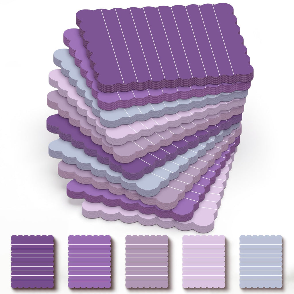 Epakh 10 Pack Scalloped Line Sticky Notes, Gradient Pink Pads, 3 x 4 Inch