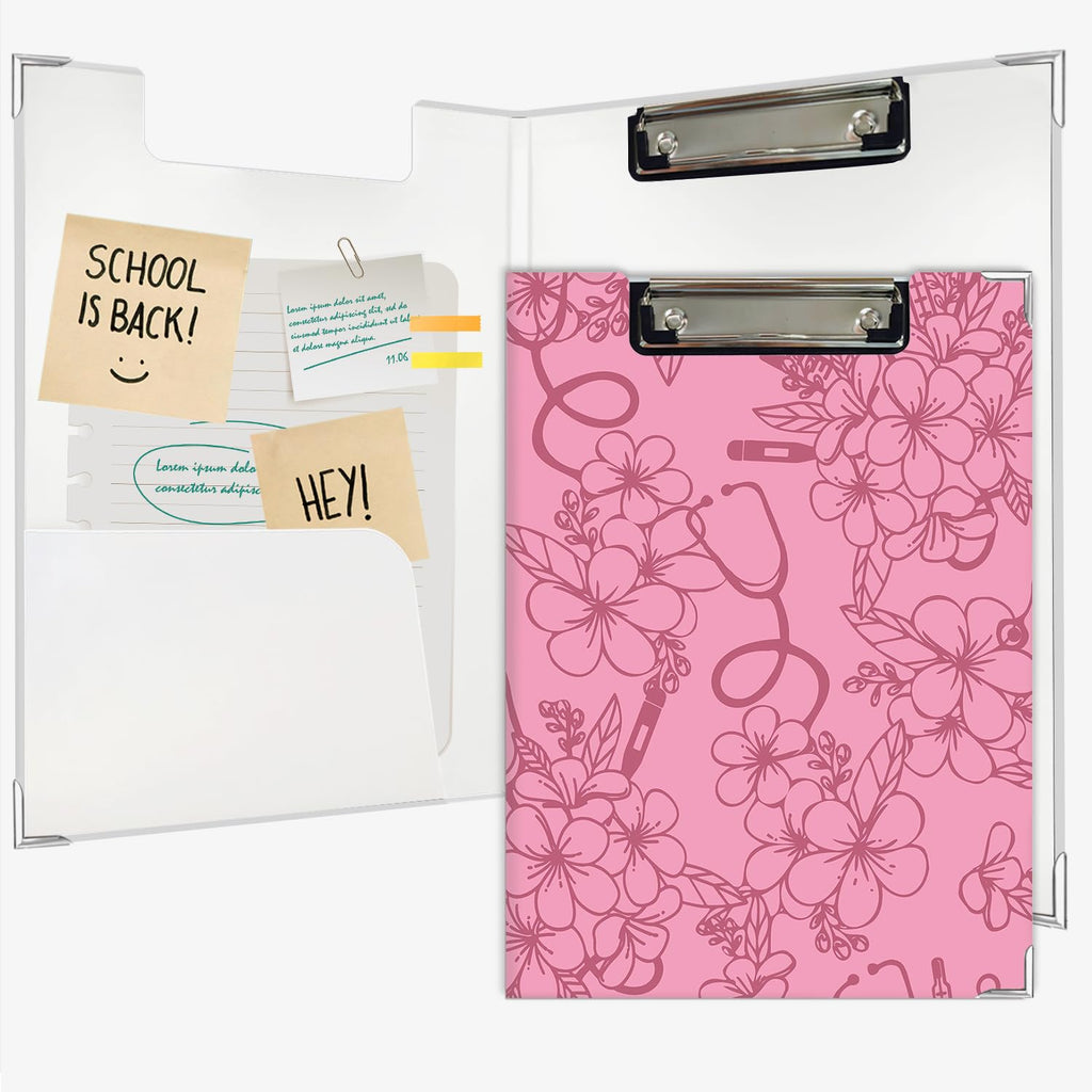 Lacama Nurse Clipboard with Storage for Office Classroom Desk, Blue Nurse Gift
